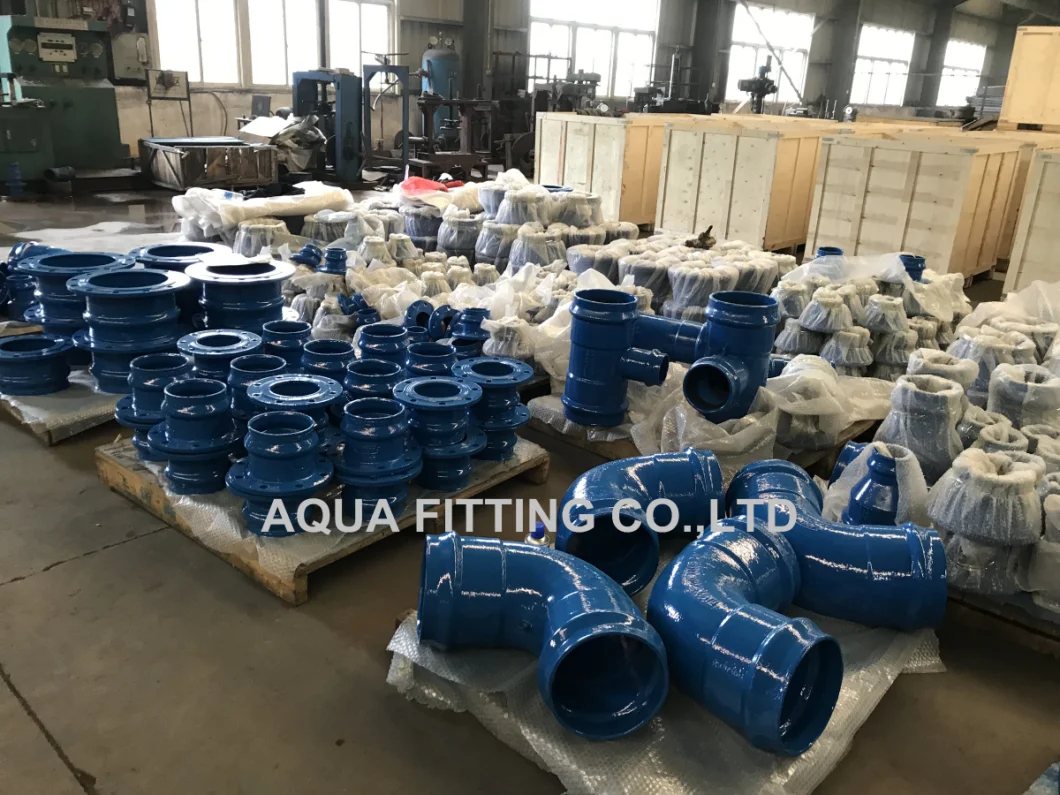 ISO2531 Double Socket Tee with Loose Flange Branch Ductile Iron Pipe Fitting En545