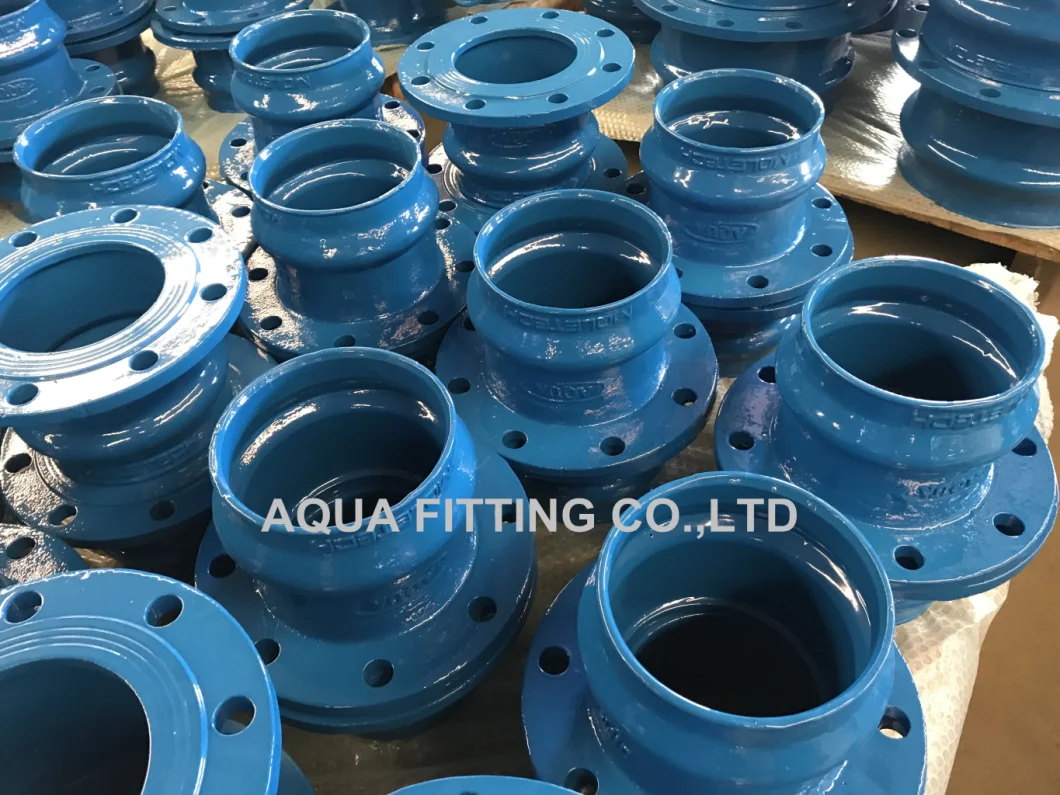 ISO2531 Double Socket Tee with Loose Flange Branch Ductile Iron Pipe Fitting En545
